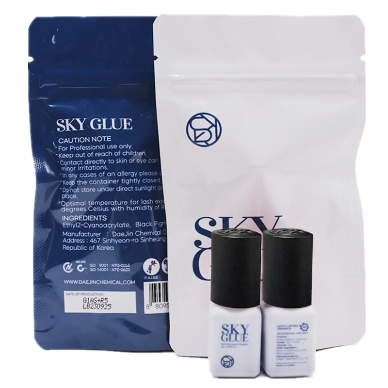 5/10pcs Original Korea Sky S+ Lashes Glue Lady Black Adhesive 1-2S Fast Dry Sky Zone Strong Eyelash Extension Glue Makeup Tools
