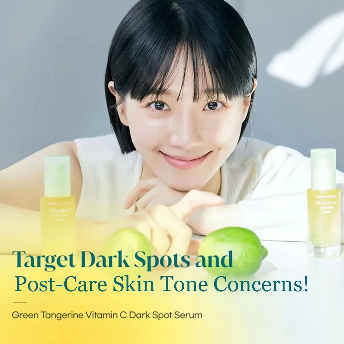 GOODAL Green Tangerine Vitamin C Serum,Lightweight Serum,Targeting Dullness,Antioxidant Care,Korean Skincare,Korean Makeup