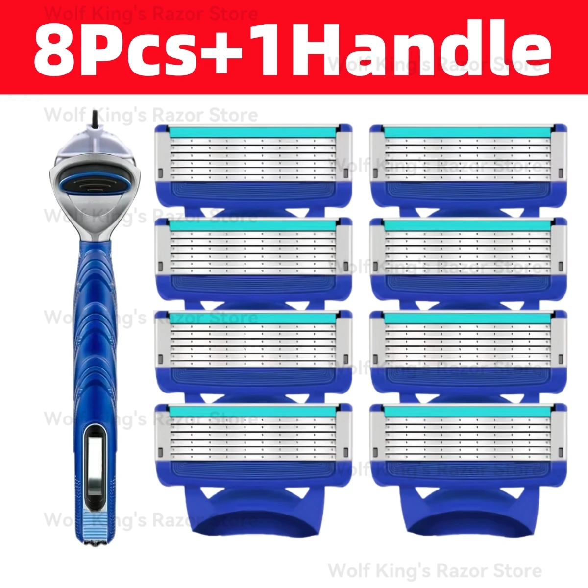 Hot Selling Fusion Manual Razor for Men Five Layer Blade Stainless Steel Blades No Skin Damage Old Style Blades Shaver Heads