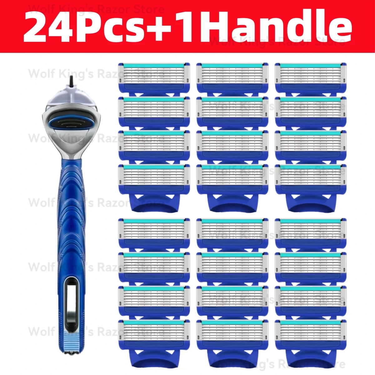 Hot Selling Fusion Manual Razor for Men Five Layer Blade Stainless Steel Blades No Skin Damage Old Style Blades Shaver Heads