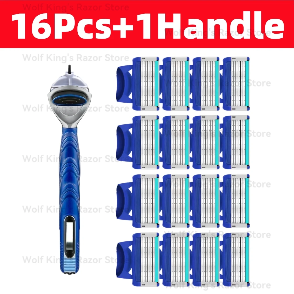 Hot Selling Fusion Manual Razor for Men Five Layer Blade Stainless Steel Blades No Skin Damage Old Style Blades Shaver Heads