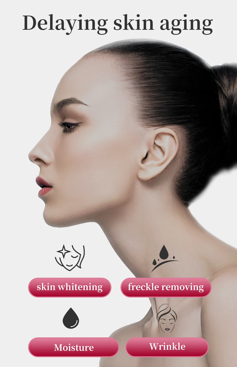 SANENDI Facial Skin Serum Ampoules Hydrating Brightening Skincare with Astaxanthin Copper Peptide PDRN Collagen Niacinamide HA