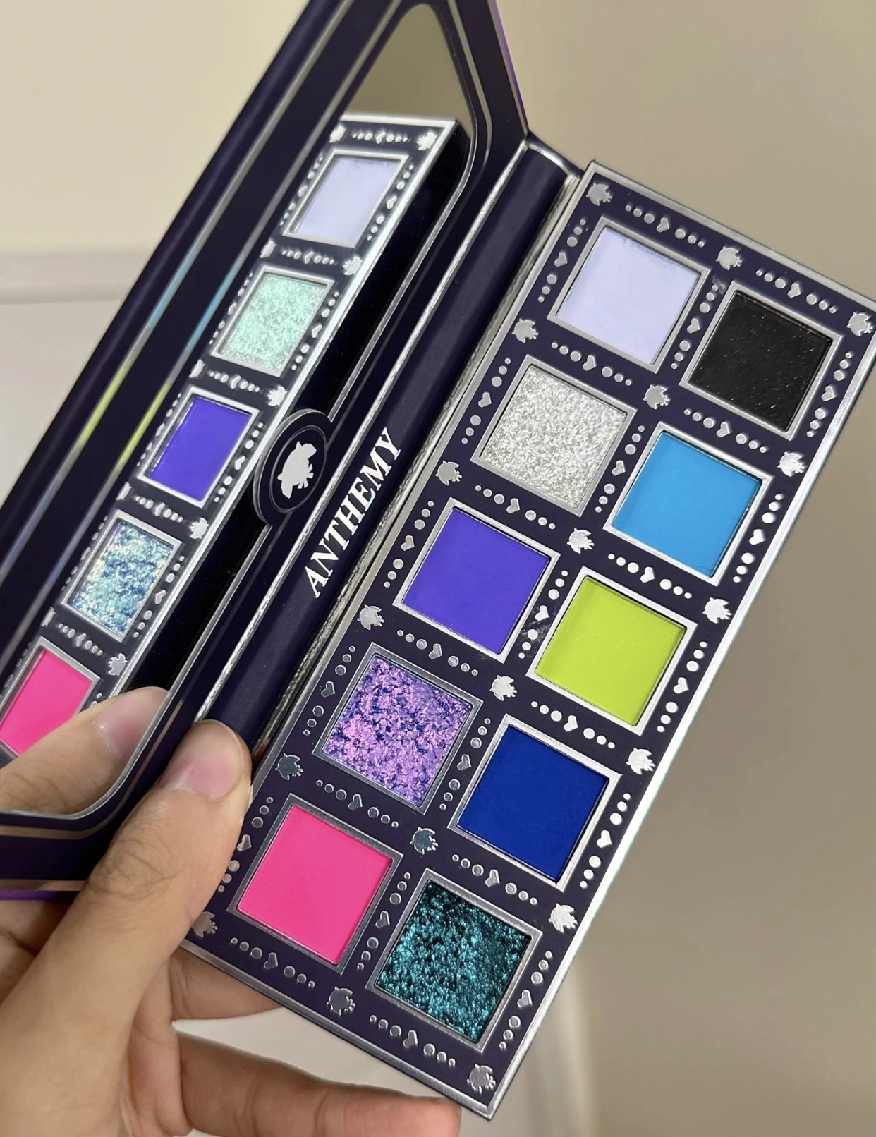 Anthemy 10 Color Matte Pearl Shimmer Glitter Chameleon Eyeshadow Palette