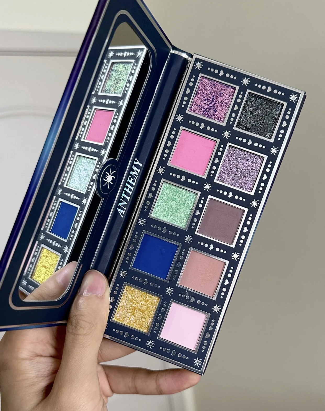Anthemy 10 Color Matte Pearl Shimmer Glitter Chameleon Eyeshadow Palette
