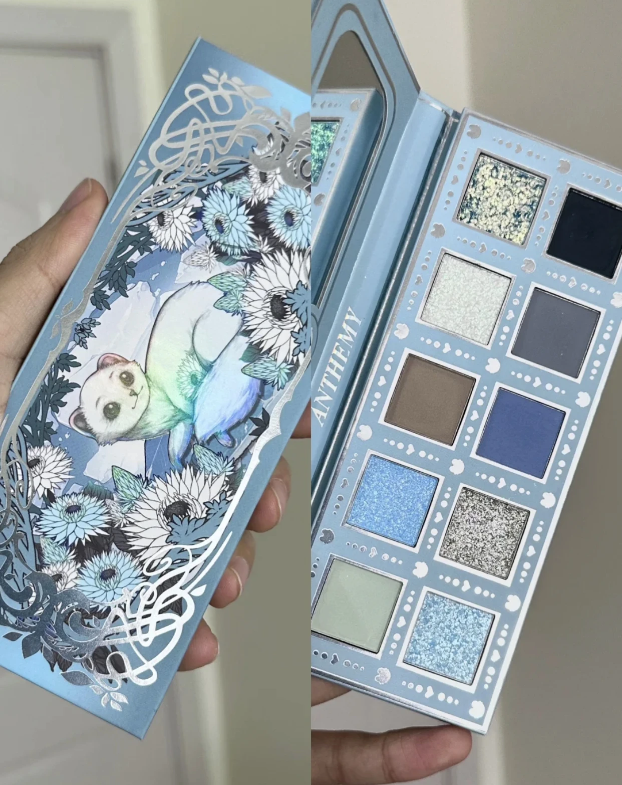 Anthemy 10 Color Matte Pearl Shimmer Glitter Chameleon Eyeshadow Palette