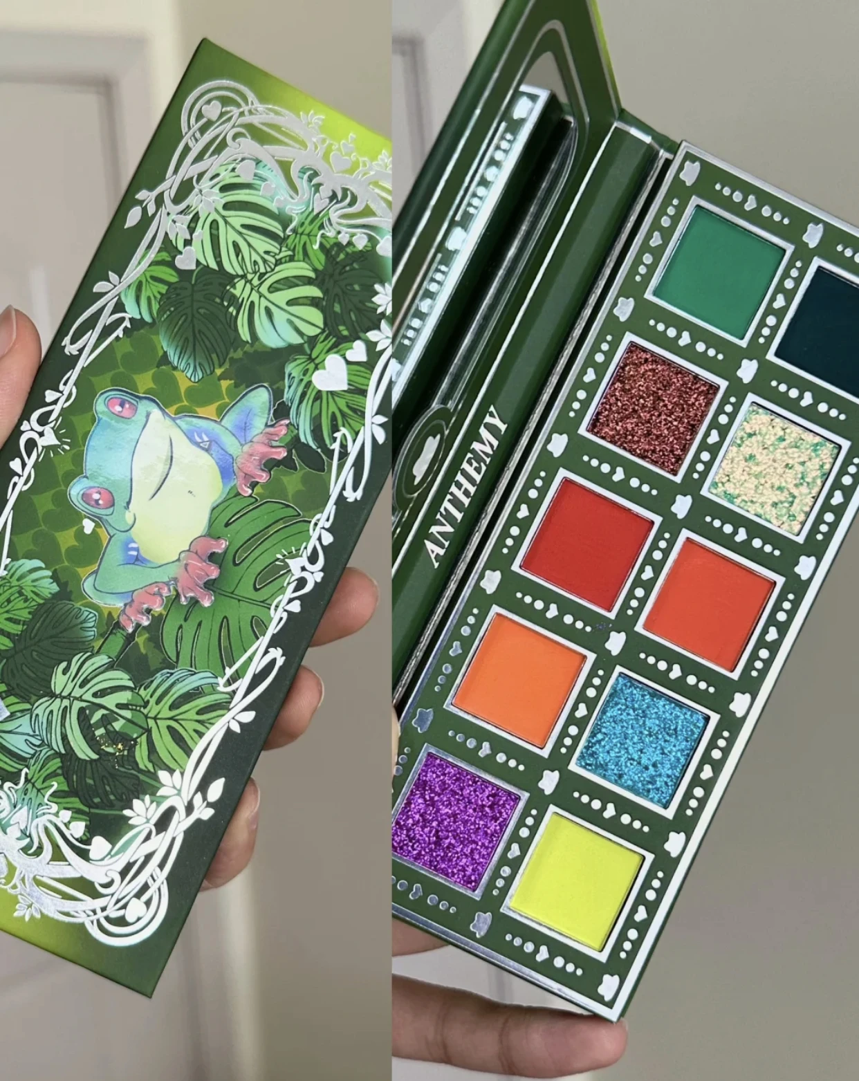 Anthemy 10 Color Matte Pearl Shimmer Glitter Chameleon Eyeshadow Palette
