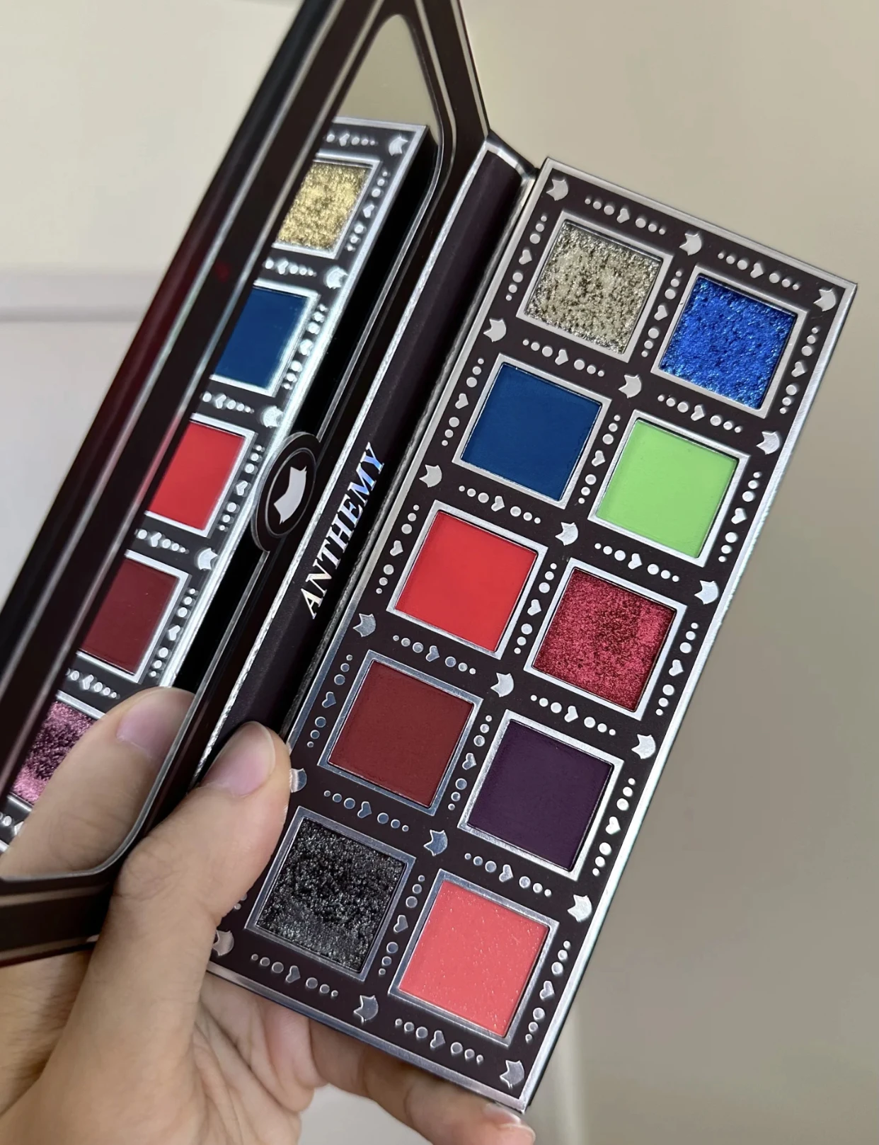 Anthemy 10 Color Matte Pearl Shimmer Glitter Chameleon Eyeshadow Palette