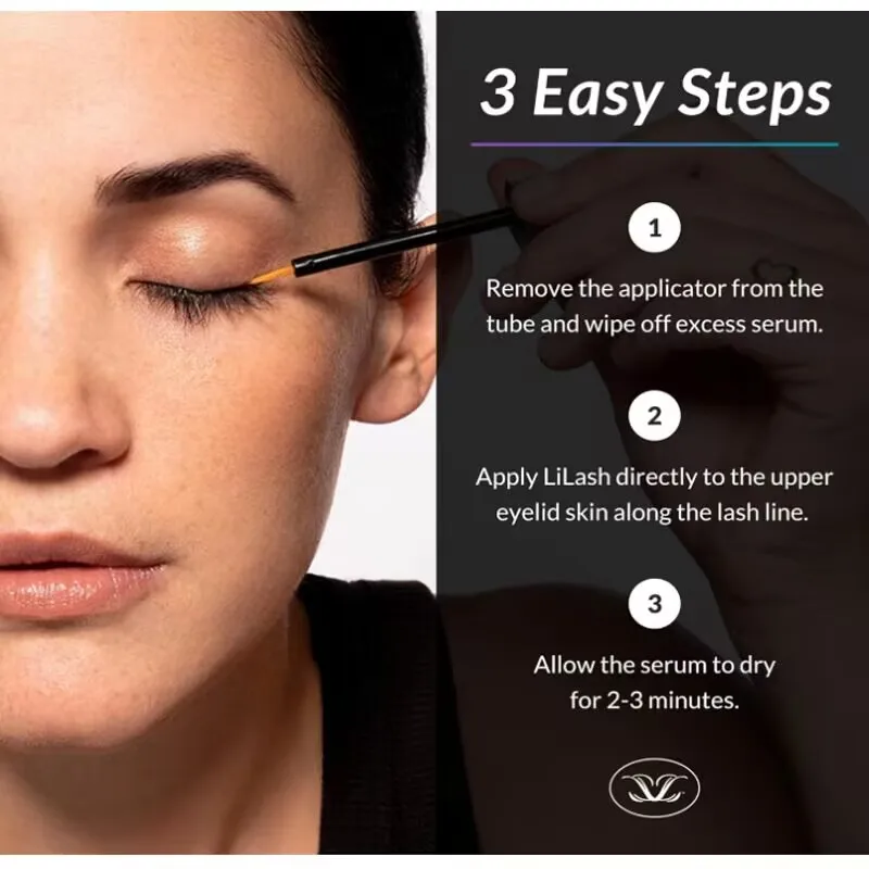 2025new Original Lilash Serum Pestanas Purified Eyelash Serum for Natural Eyelash Enhancer 2ml Cotton Pads