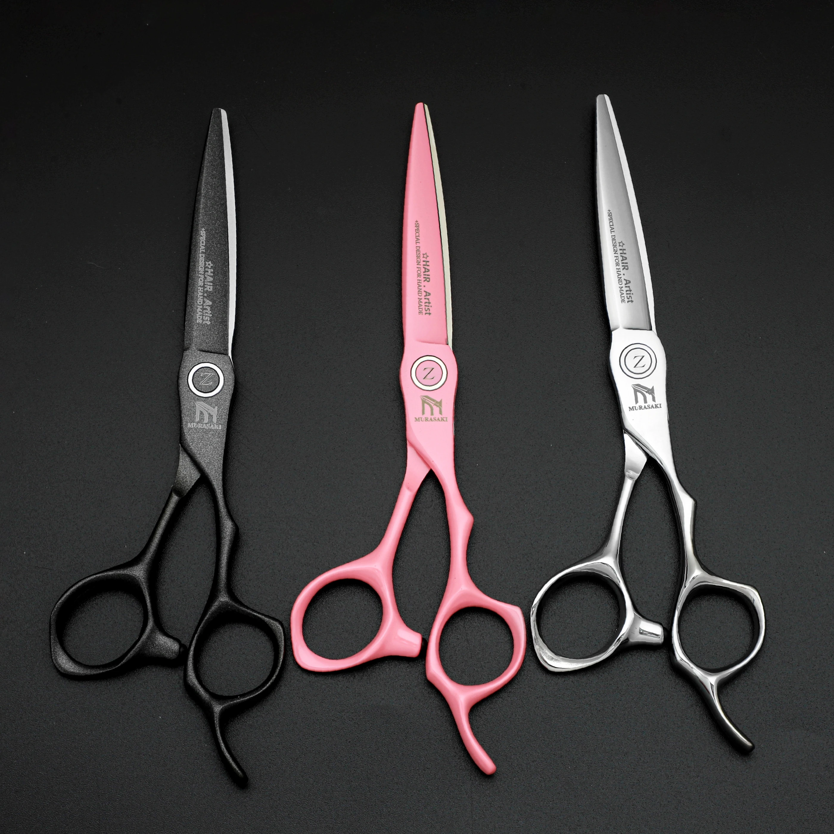 MURASAKI Professional hairdressing scissors,Japan VG10 Cobalt steel,High quality hair cutting scissors,Special design for barber
