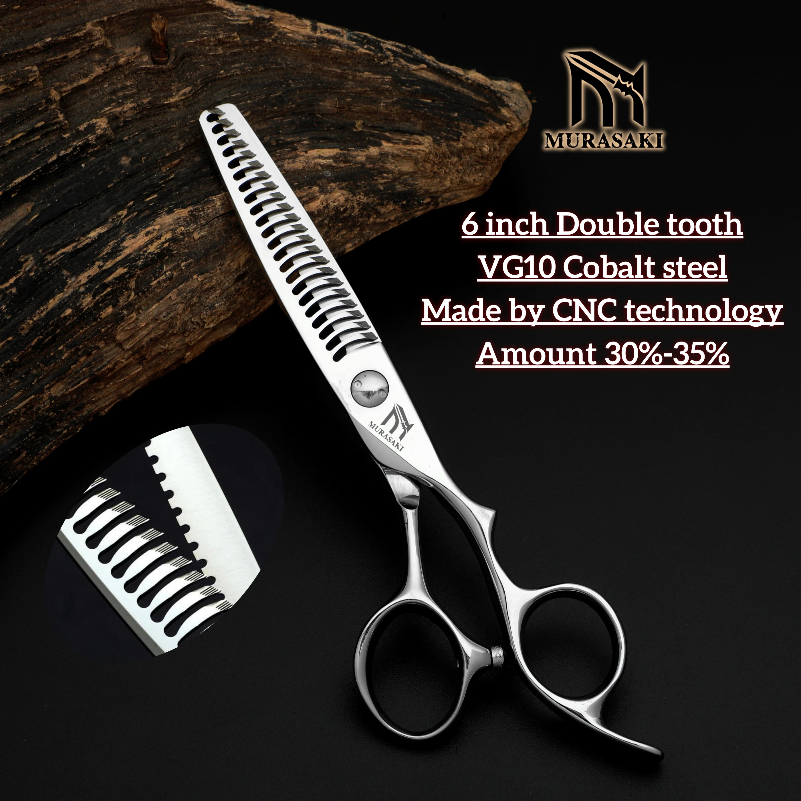MURASAKI Professional hairdressing scissors,Japan VG10 Cobalt steel,High quality hair cutting scissors,Special design for barber