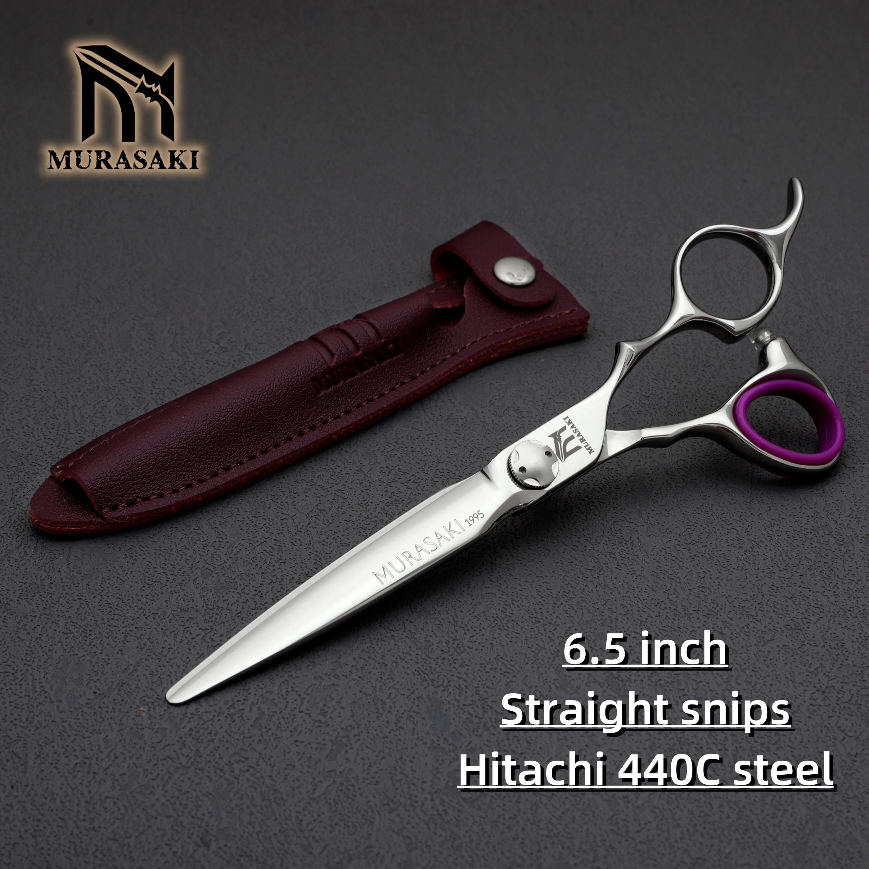 MURASAKI Professional hairdressing scissors,Japan VG10 Cobalt steel,High quality hair cutting scissors,Special design for barber