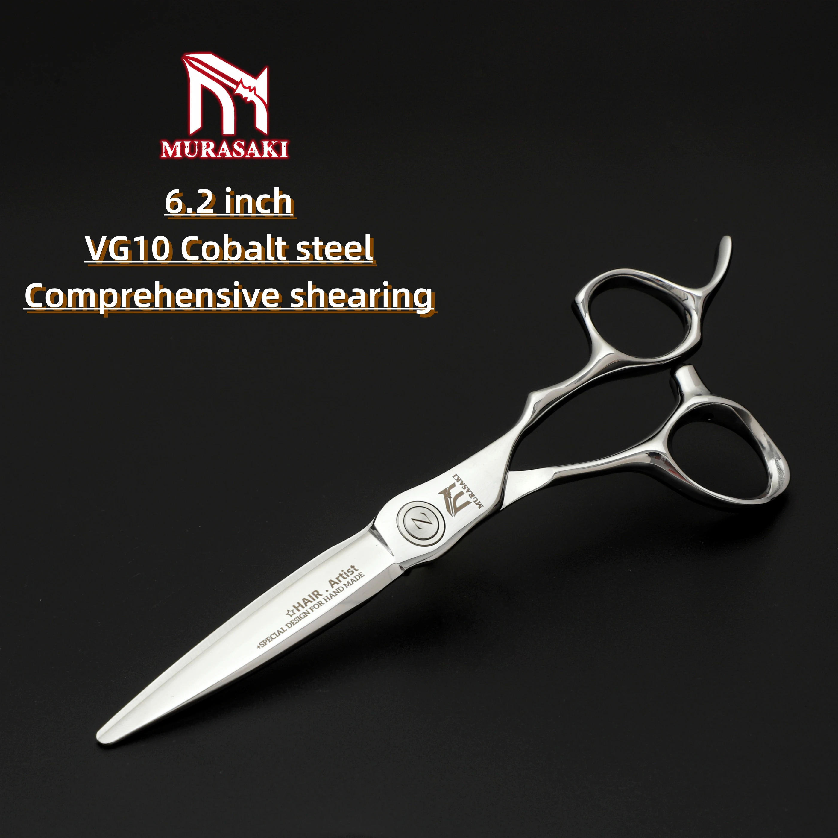 MURASAKI Professional hairdressing scissors,Japan VG10 Cobalt steel,High quality hair cutting scissors,Special design for barber