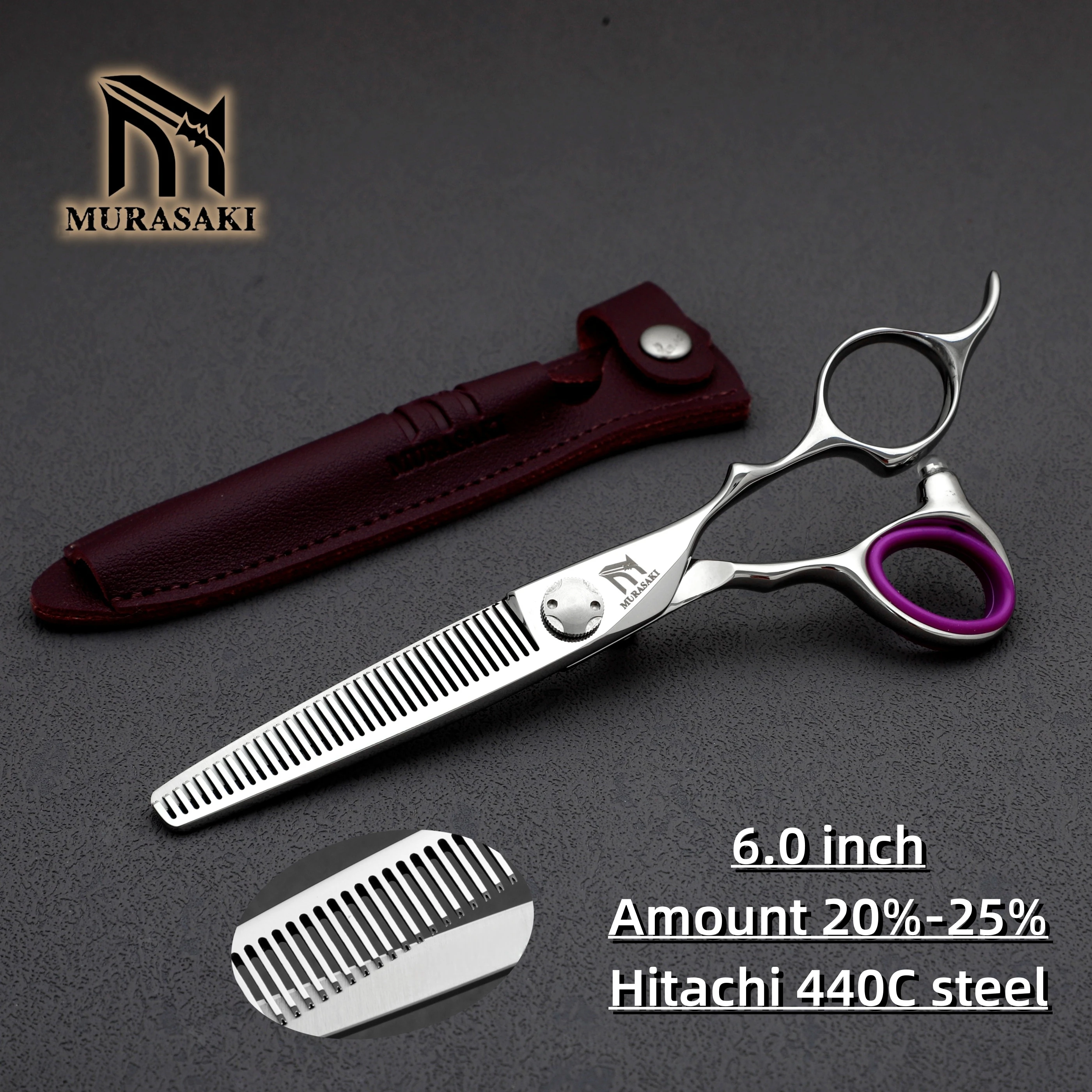 MURASAKI Professional hairdressing scissors,Japan VG10 Cobalt steel,High quality hair cutting scissors,Special design for barber