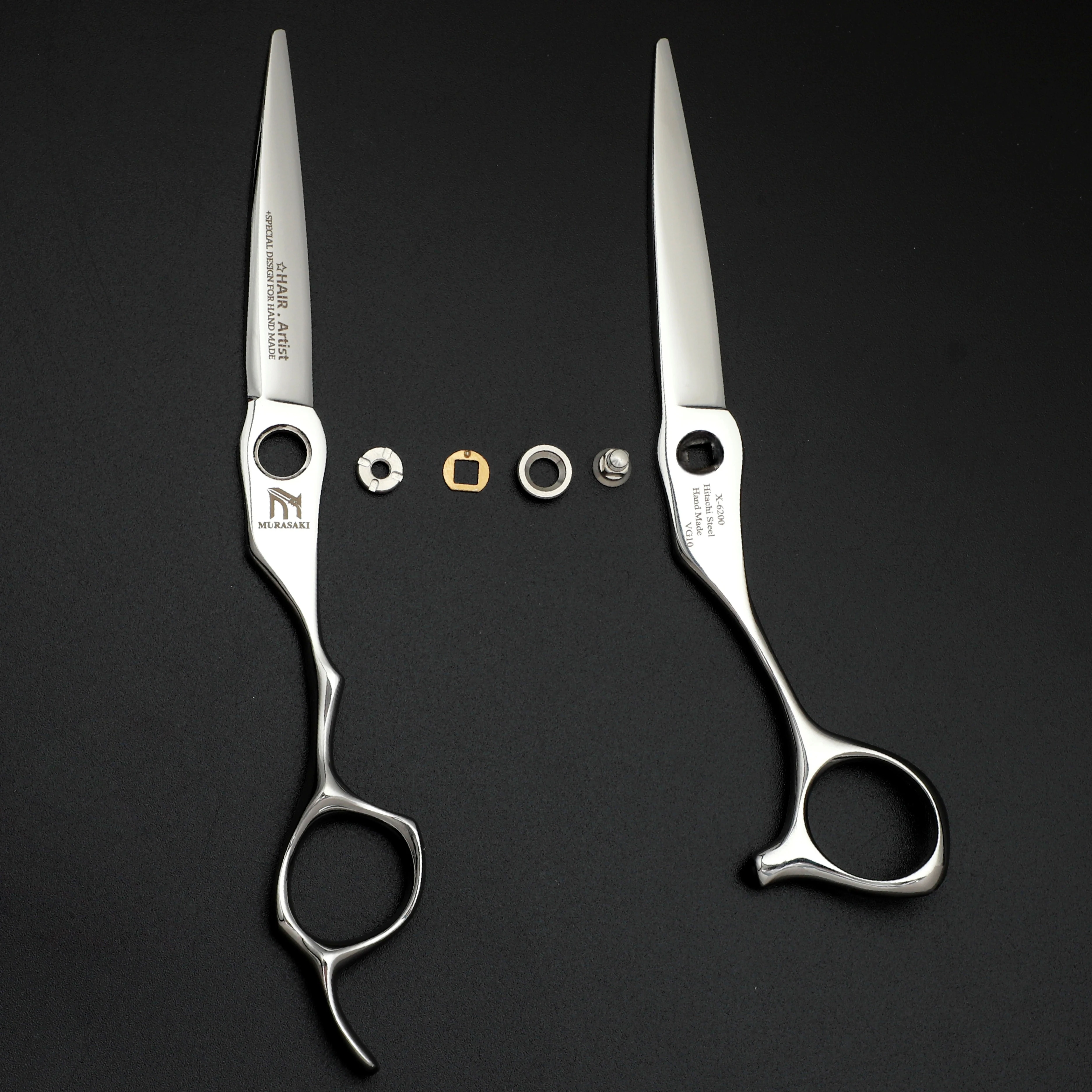MURASAKI Professional hairdressing scissors,Japan VG10 Cobalt steel,High quality hair cutting scissors,Special design for barber