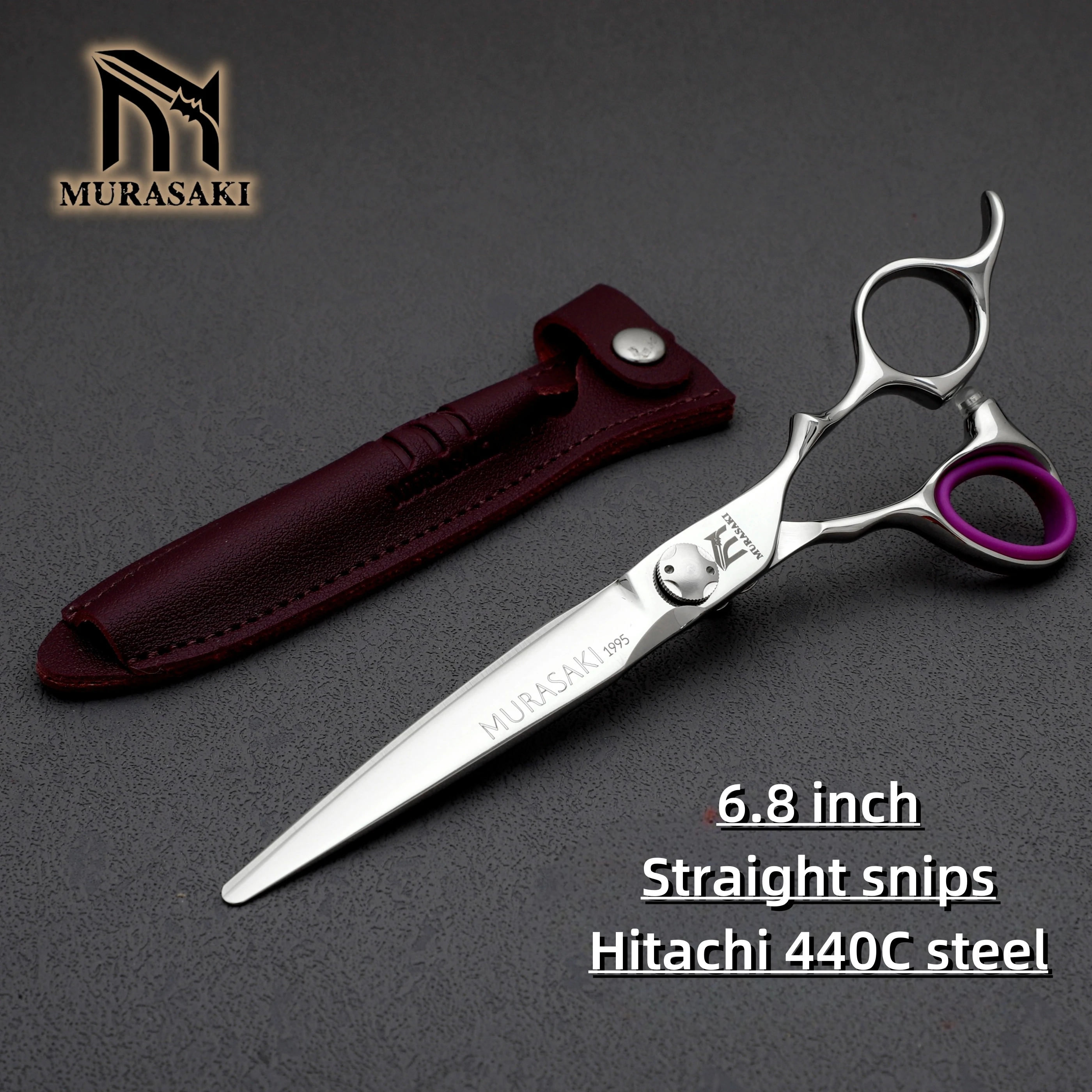 MURASAKI Professional hairdressing scissors,Japan VG10 Cobalt steel,High quality hair cutting scissors,Special design for barber