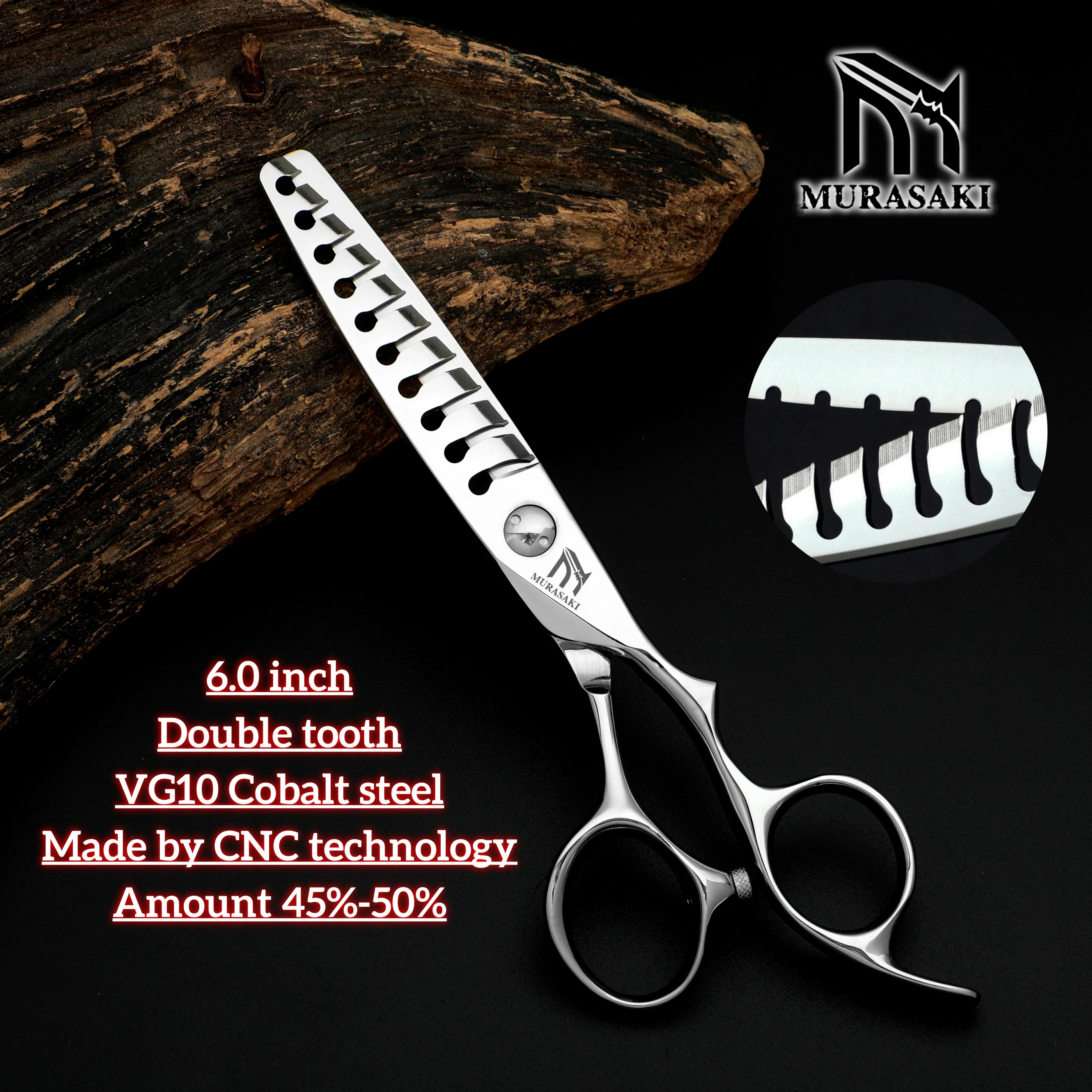 MURASAKI Professional hairdressing scissors,Japan VG10 Cobalt steel,High quality hair cutting scissors,Special design for barber