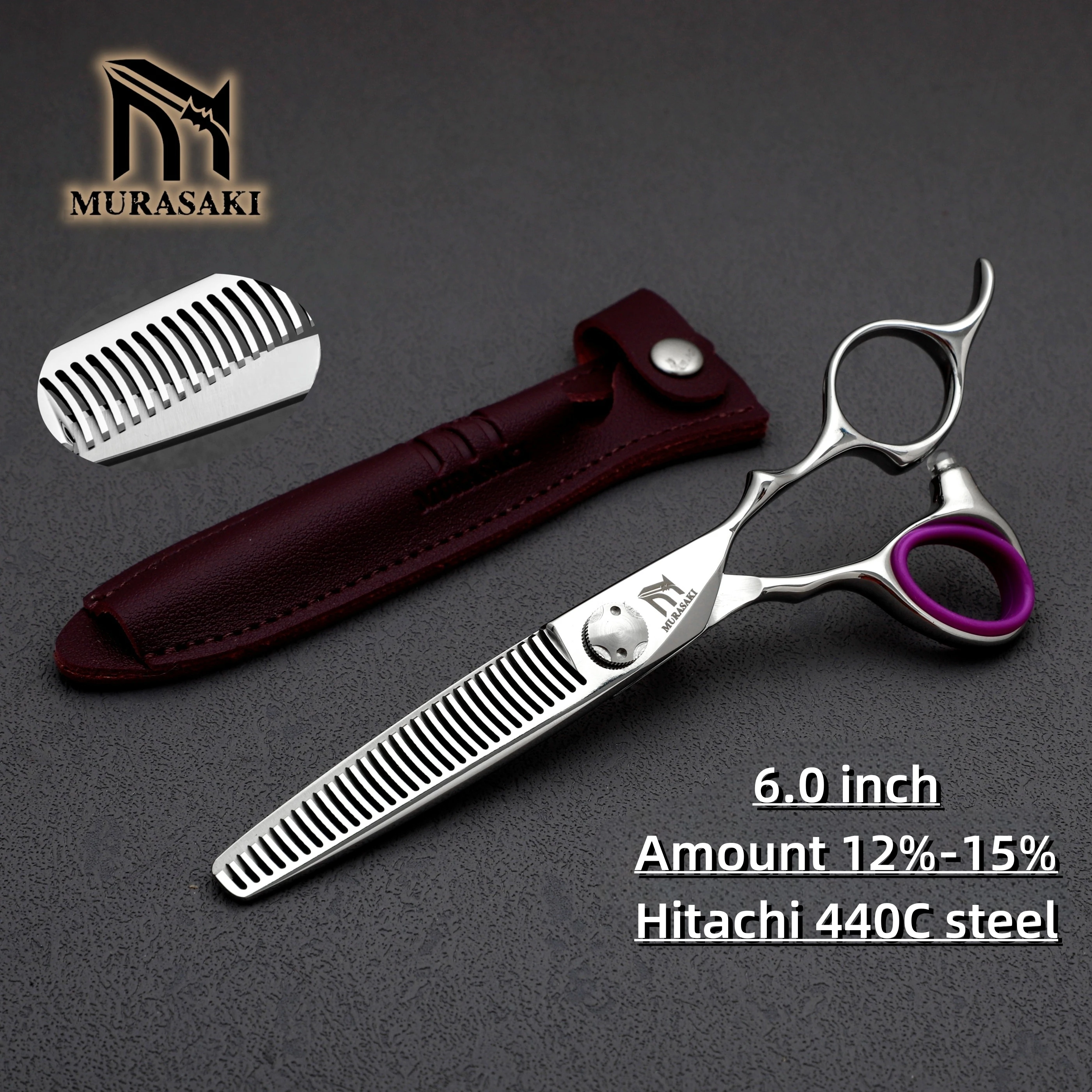 MURASAKI Professional hairdressing scissors,Japan VG10 Cobalt steel,High quality hair cutting scissors,Special design for barber
