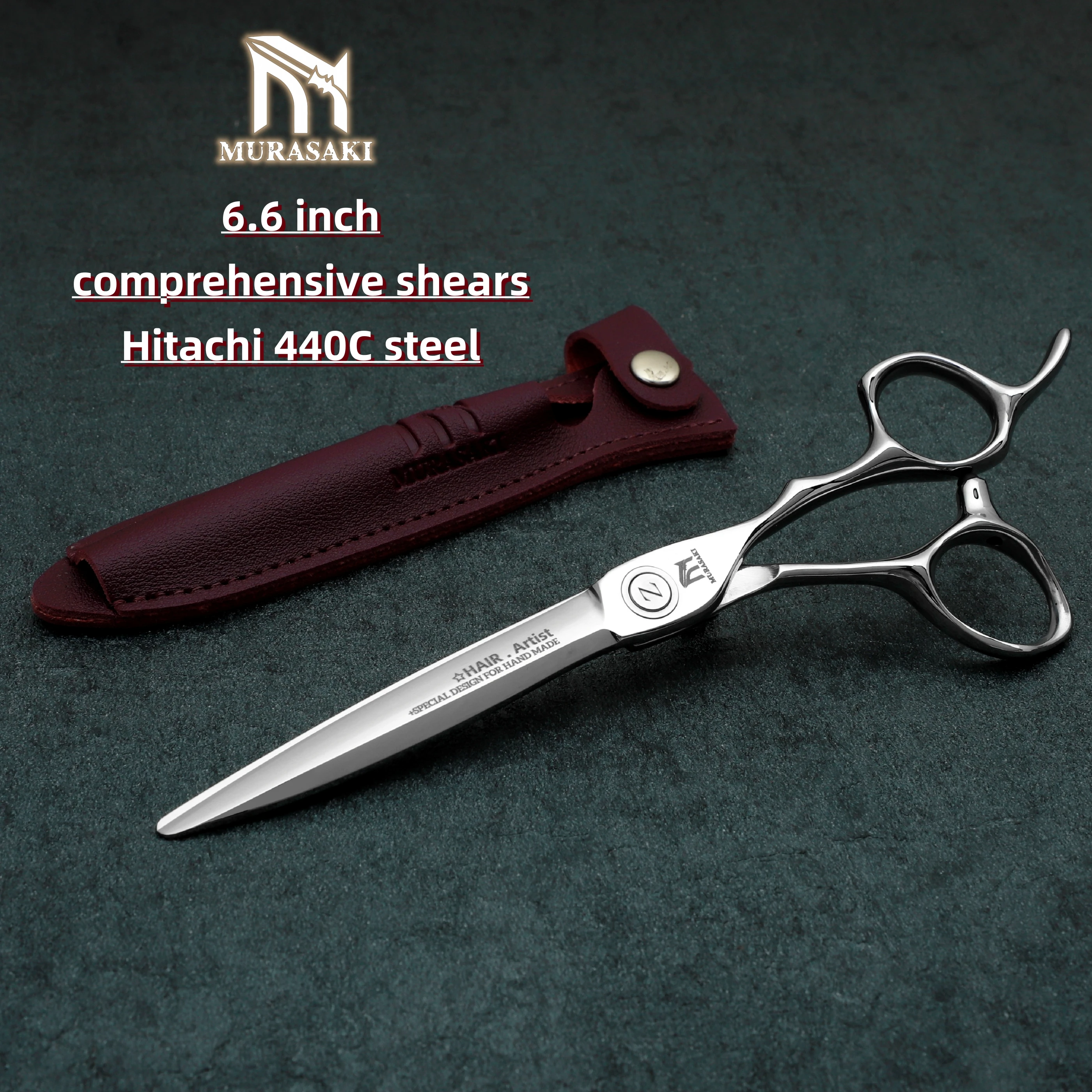 MURASAKI Professional hairdressing scissors,Japan VG10 Cobalt steel,High quality hair cutting scissors,Special design for barber