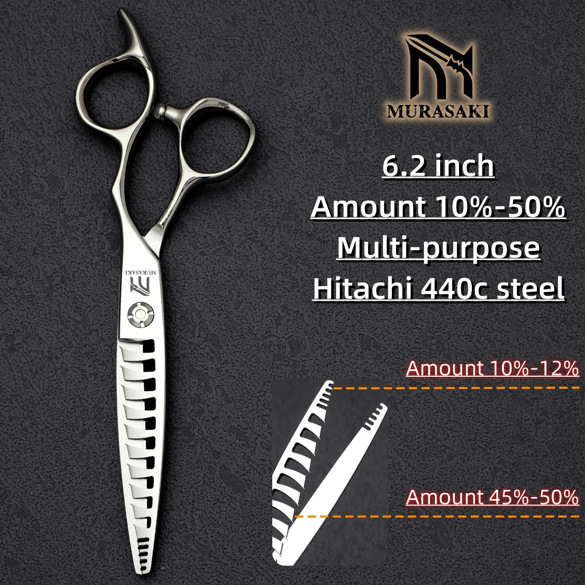 MURASAKI Professional hairdressing scissors,Japan VG10 Cobalt steel,High quality hair cutting scissors,Special design for barber