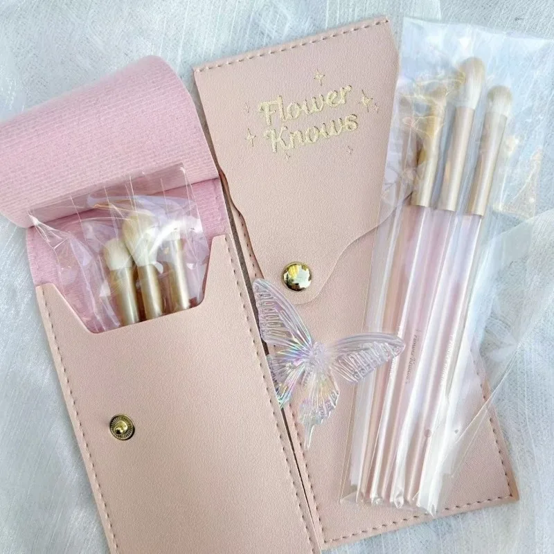 Little Angel Eyeshadow Palette Hand Mirror Brush Set Delicate Matte Glow Shimmer Flowerknows Edens Angel Eyeshadows 3 piece set