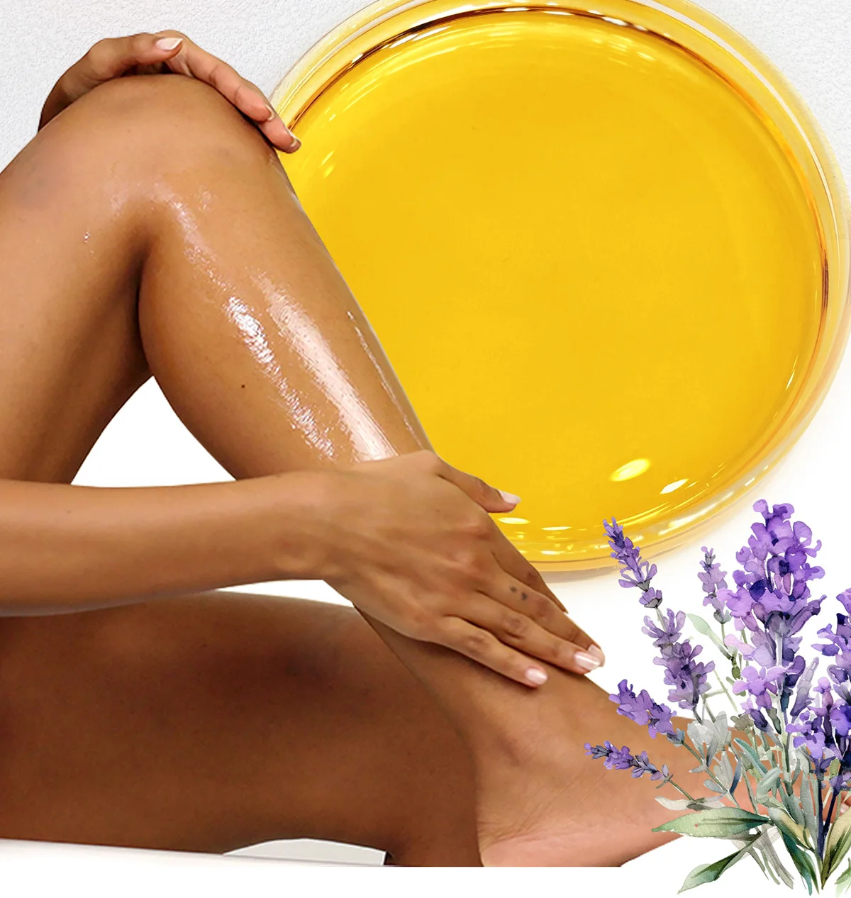 WK JALY Glow Boosting Whitening Glutathione And Lavender Body Oil, Moisturizer, For All Skin Types, Improve Rough Skin, 300ml