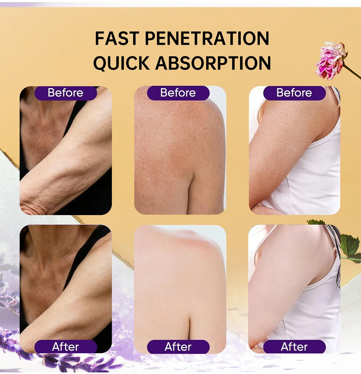 WK JALY Glow Boosting Whitening Glutathione And Lavender Body Oil, Moisturizer, For All Skin Types, Improve Rough Skin, 300ml