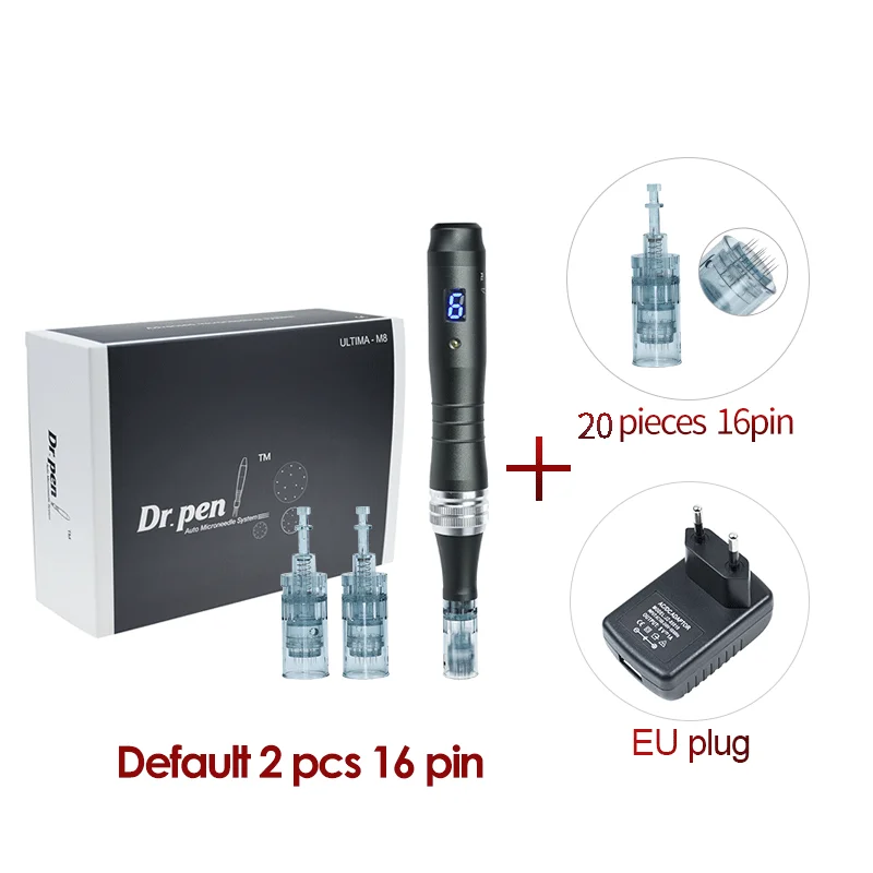 Original Dr pen Ultima M8 With 22 Cartridge Wireless Microneedling Pen Skincare Kit Beauty Machine 0.25 mm Needle length