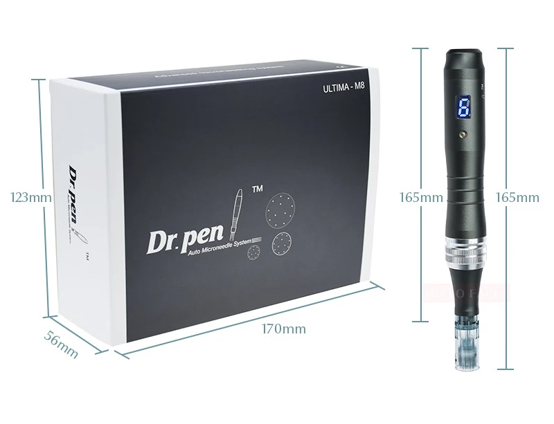 Original Dr pen Ultima M8 With 22 Cartridge Wireless Microneedling Pen Skincare Kit Beauty Machine 0.25 mm Needle length