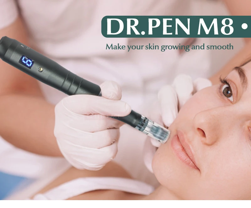 Original Dr pen Ultima M8 With 22 Cartridge Wireless Microneedling Pen Skincare Kit Beauty Machine 0.25 mm Needle length