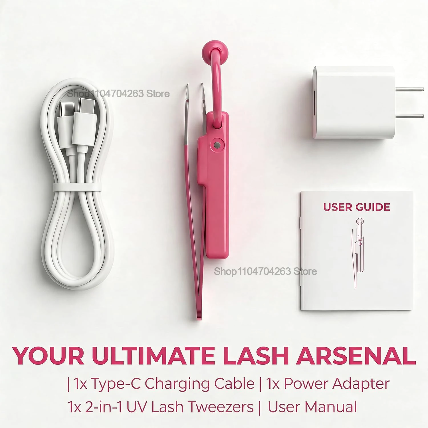 Mini UV Lash Light 180° Rotation Attachment for Tweezers 2s Rapid Cure LED Lamp for Eyelash Extension UV LED Lash Tweezer Light