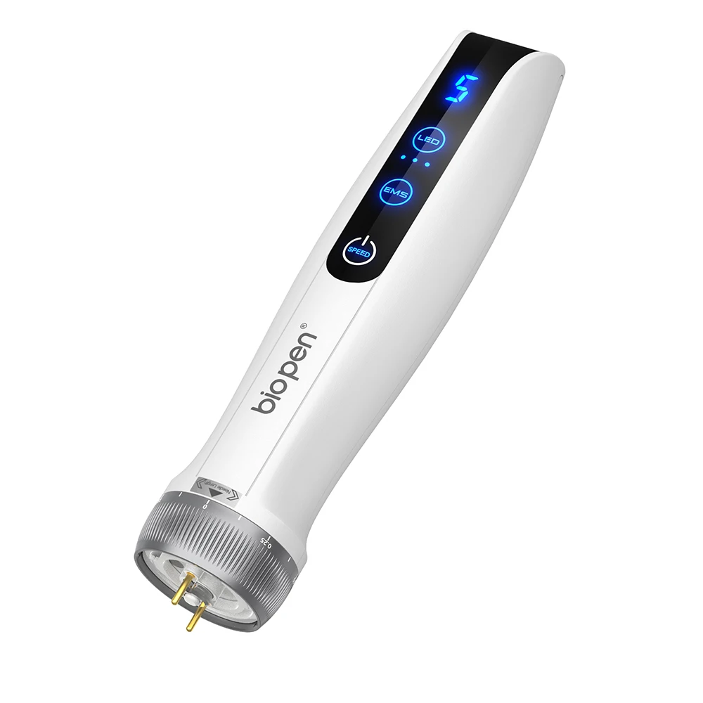 Best Microneedling Pen Bio Pen Q2 EMS Derma Pen With 2 pcs Automatic Serum needles gifts - Led Light Therapy Beauty Equipment