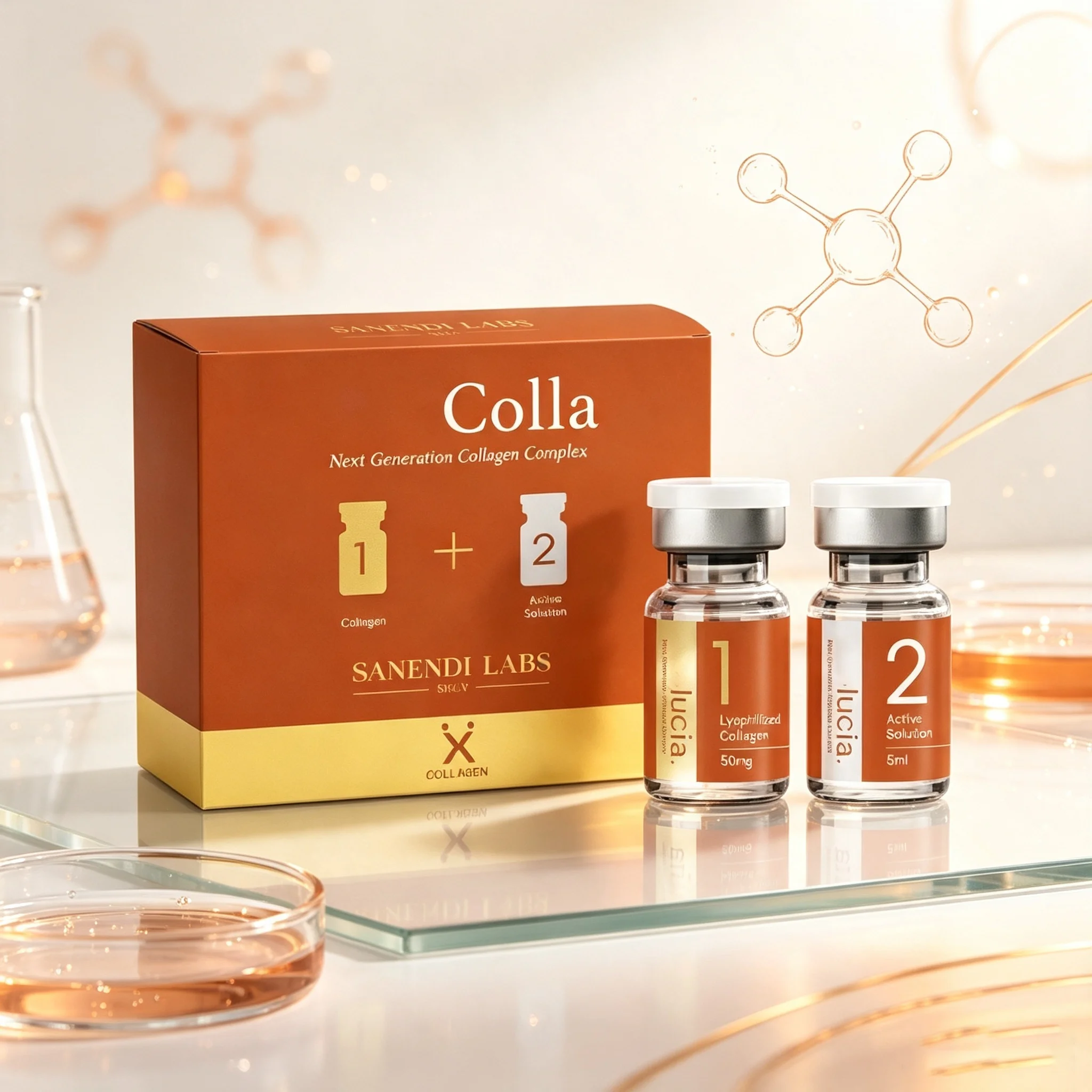SANENDI ExoSet NAD PDRN 2 in 1 Serum Vita Collagen Essence Smoothing Lifting Hydrating Facial Care Beauty Salon Korean Skin Care
