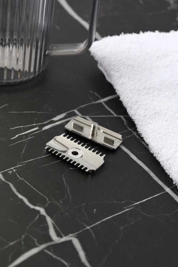 YAQI Vostok 70OC 316 Stainless Steel Polished Dual Comb Safety Razor Head with 0.7mm Blade Gap