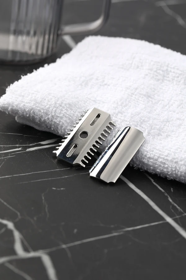 YAQI Vostok 70OC 316 Stainless Steel Polished Dual Comb Safety Razor Head with 0.7mm Blade Gap