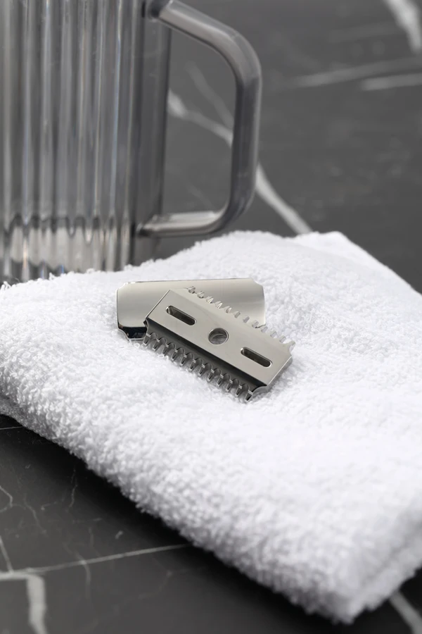 YAQI Vostok 70OC 316 Stainless Steel Polished Dual Comb Safety Razor Head with 0.7mm Blade Gap