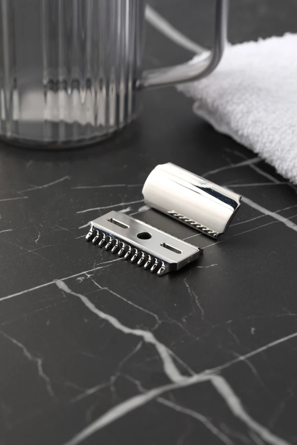 YAQI Vostok 70OC 316 Stainless Steel Polished Dual Comb Safety Razor Head with 0.7mm Blade Gap