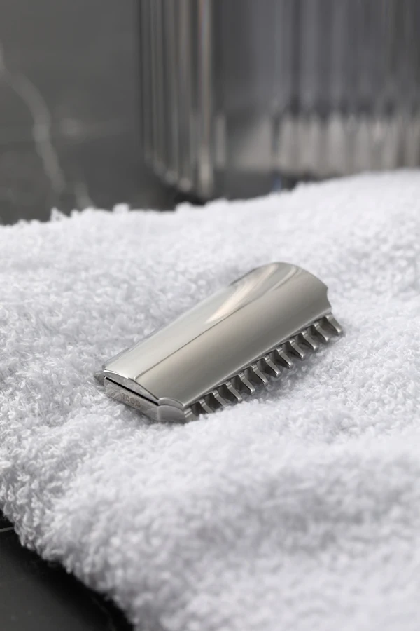 YAQI Vostok 70OC 316 Stainless Steel Polished Dual Comb Safety Razor Head with 0.7mm Blade Gap