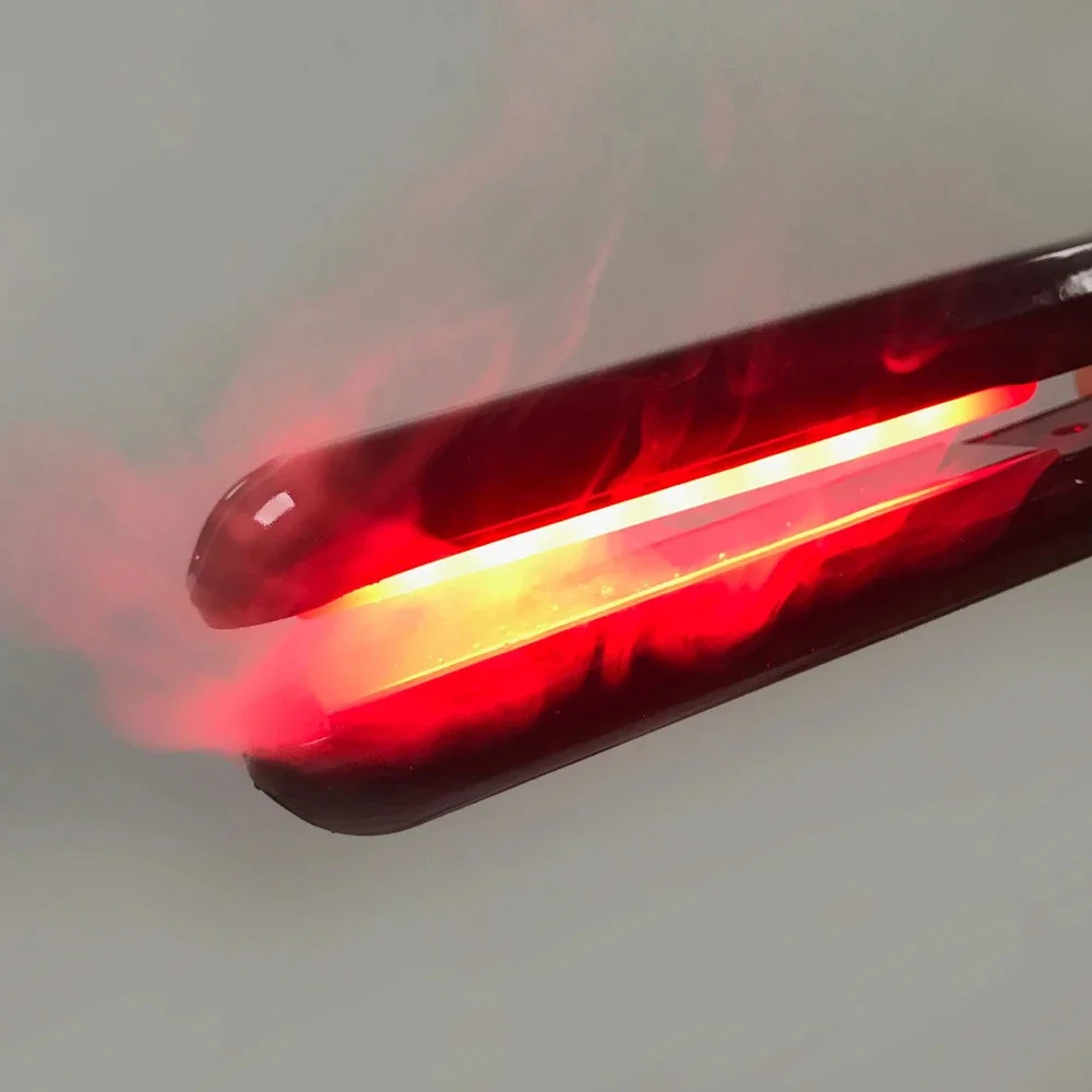 Hair Straightener Infrared and Ultrasonic Profession Cold Hair Care Iron Treatment for Frizzy Dry Recovers Damage Flat Irons