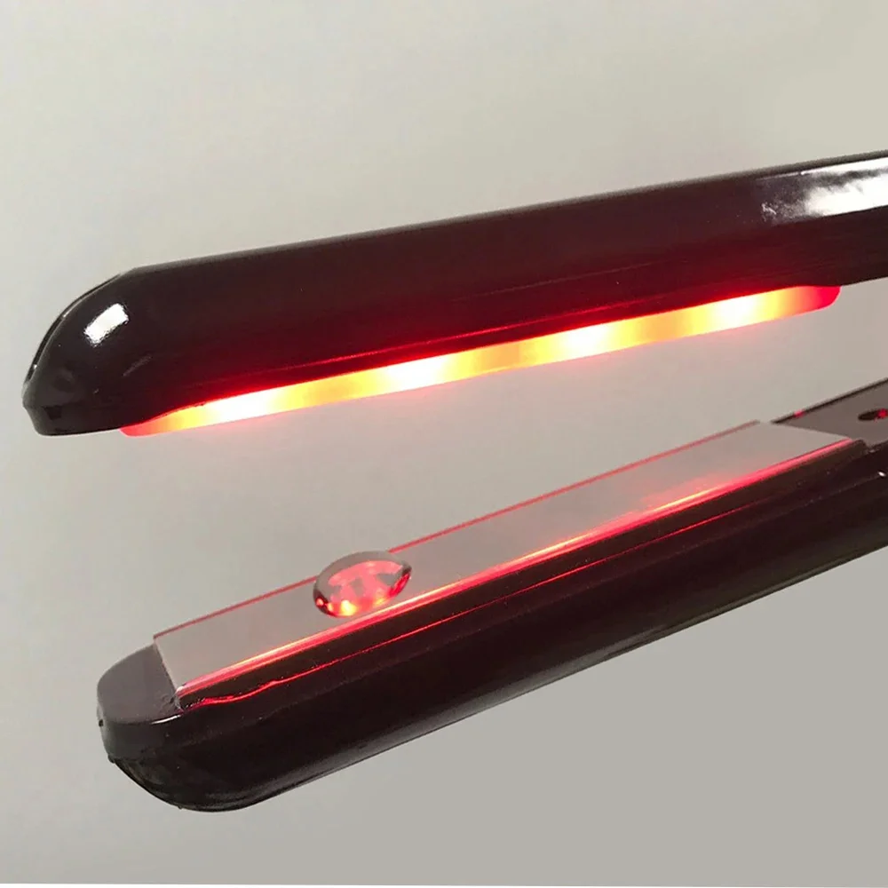Hair Straightener Infrared and Ultrasonic Profession Cold Hair Care Iron Treatment for Frizzy Dry Recovers Damage Flat Irons