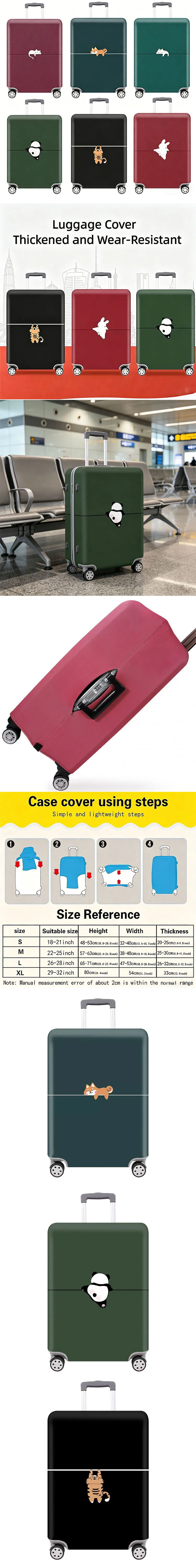 Animal Travel Suitcases Protector Elastic Travel Suitcases Case for 18-32 Inch Luggage Cover Travel Accessories XLXBHT03