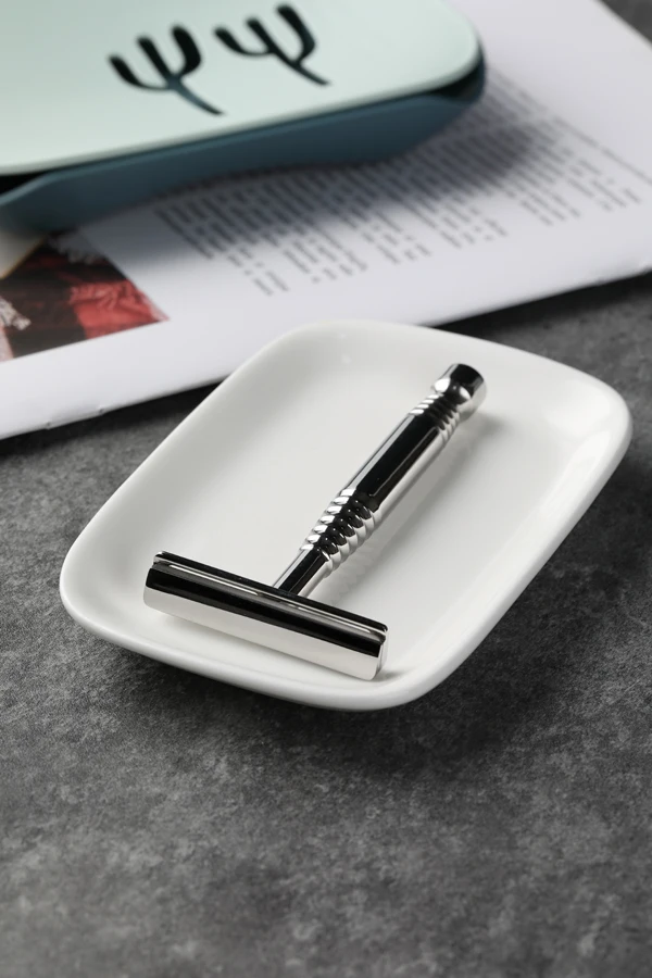 YAQI Romulus Polished 316 Stainless Steel AC Blade Single-edged Mens Shaving Safety Razor