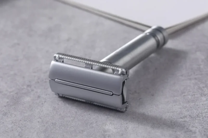 2026 Flash Sale！YAQI Monarch Matte Chrome Color Safety Razor - Hypoallergenic length 85mm Man grooming Shaving tool 0.90mm gap