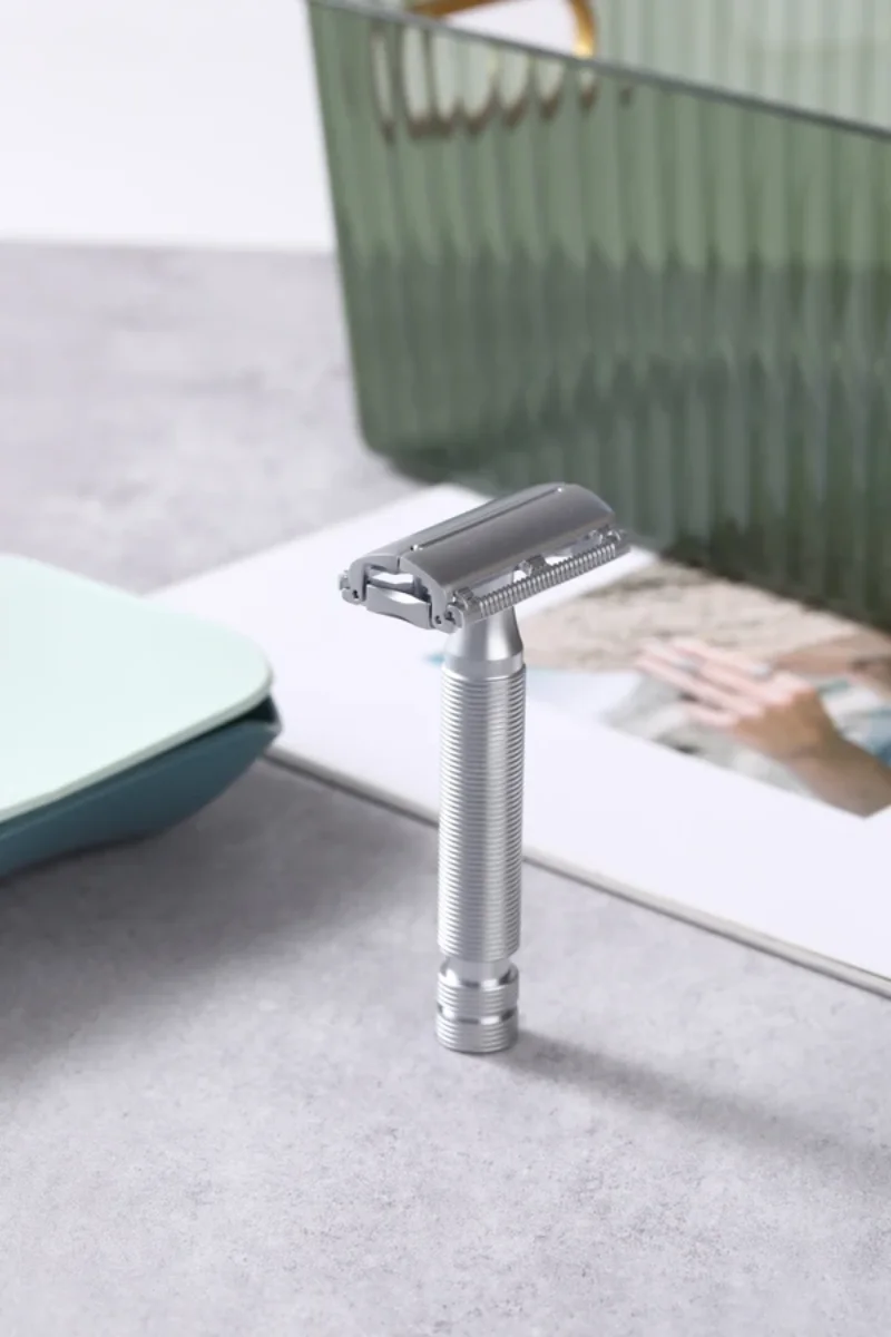 2026 Flash Sale！YAQI Monarch Matte Chrome Color Safety Razor - Hypoallergenic length 85mm Man grooming Shaving tool 0.90mm gap