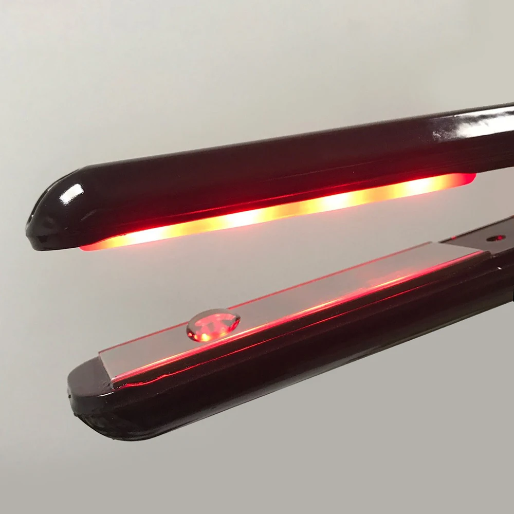 Hair Straightener Infrared and Ultrasonic Profession Cold Hair Care Iron Treatment for Frizzy Dry Recovers Damage Flat Irons