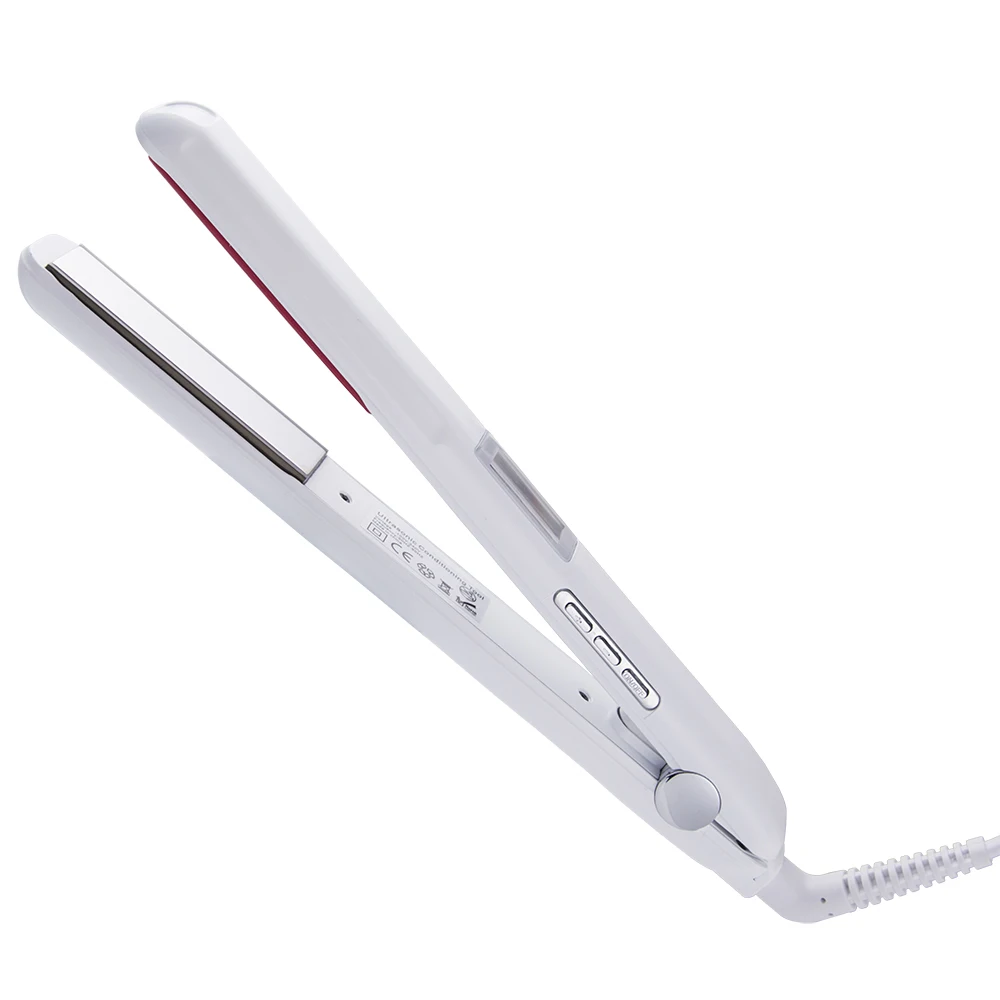 Hair Straightener Infrared and Ultrasonic Profession Cold Hair Care Iron Treatment for Frizzy Dry Recovers Damage Flat Irons