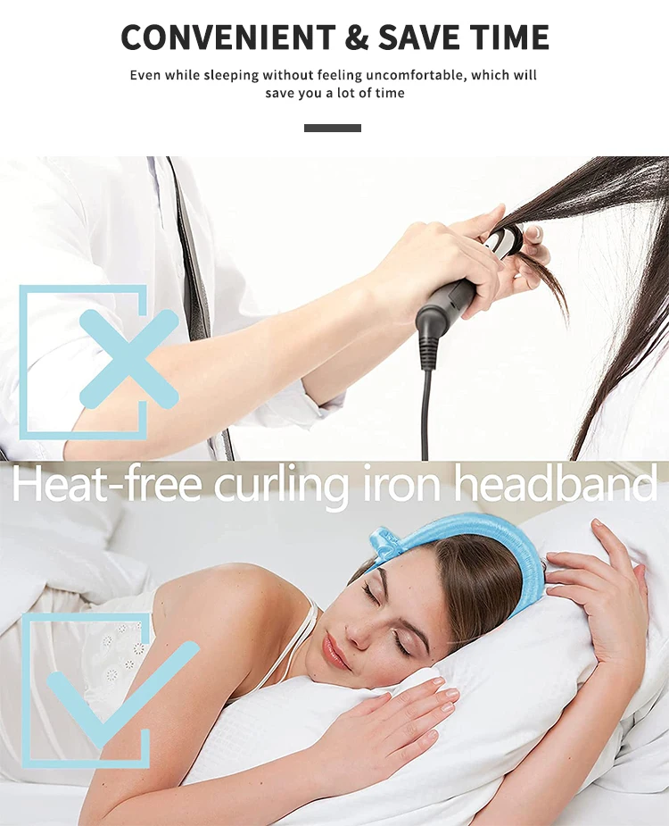 Women Heatless Curls Overnight Silk Tube Hair Curling Iron Hairstyles And Tools Soft Hair Curlers For Sleep Hair Curlers Rollers