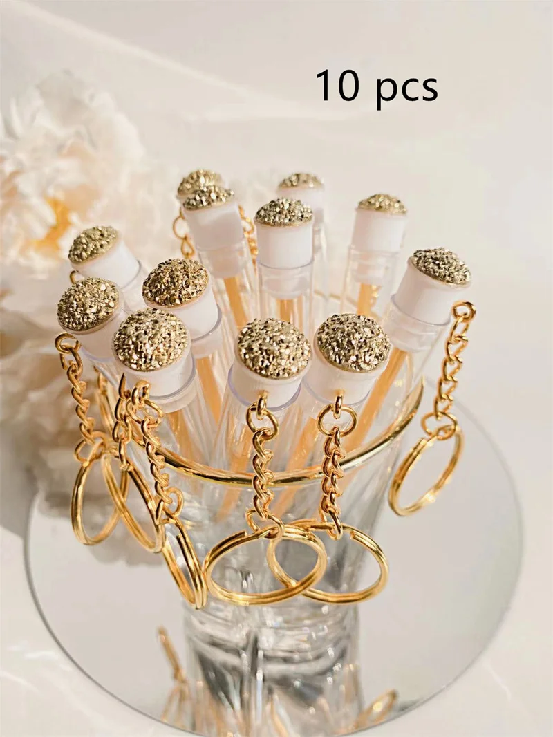 Reusable Eyelash Brush Tube Keychain Plastic Portable Mini Lash Comb Spoolie Container Glitter Cils Mascara Wands Keyring