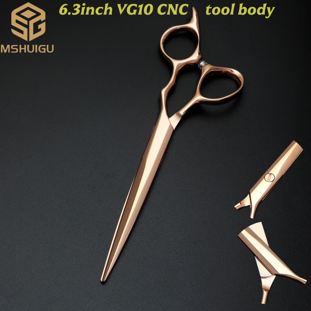 Professional Barber Scissors, Japanese VG10 Steel, 6.2 Inches Scissors Blind Hole Design Suitable for High-End Salons