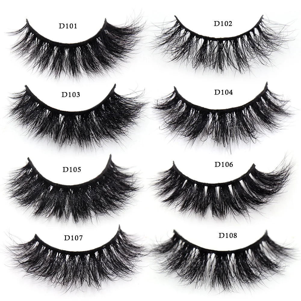 30 Pairs/Pack Eyelashes 3D Mink Lashes With Tray No Box Hand Made Full Strip Lashes Mink False Eyelashes Makeup eyelashes Fluffy