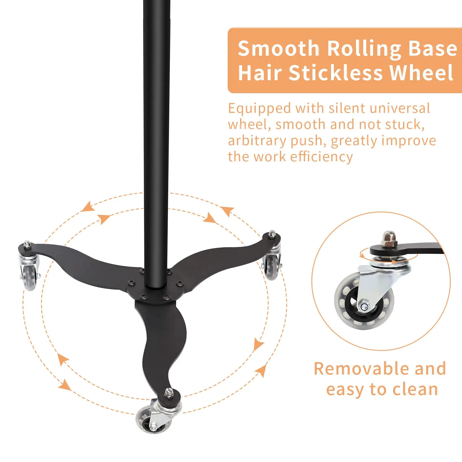 Metal Hairstylist Tray Rolling Cart for Hair Multi-function Salon Trolley Cart with Holder and Separator Stand Styling Tools 